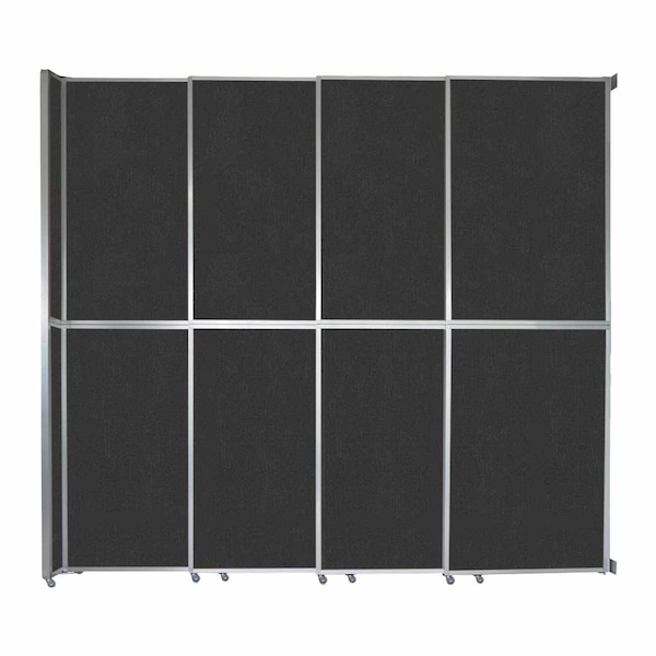 Versare Operable Wall Sliding Room Divider 12'8" x 12'3" Black Fabric 1072402-2 - main